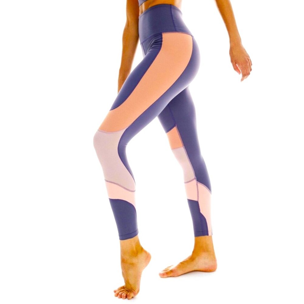 Free People Movement Color Block High Waist Leggings Sz M
